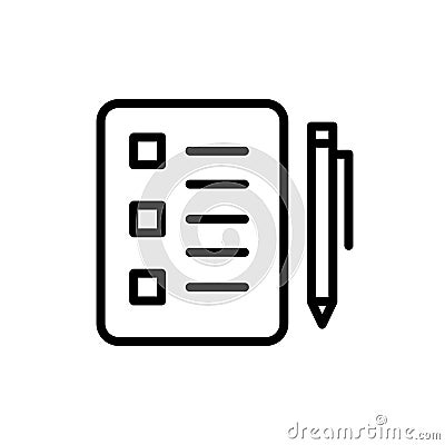 Clipboard. Notepad icons. Pen and page. Vector clipart isolated on transparent background. Vector Illustration